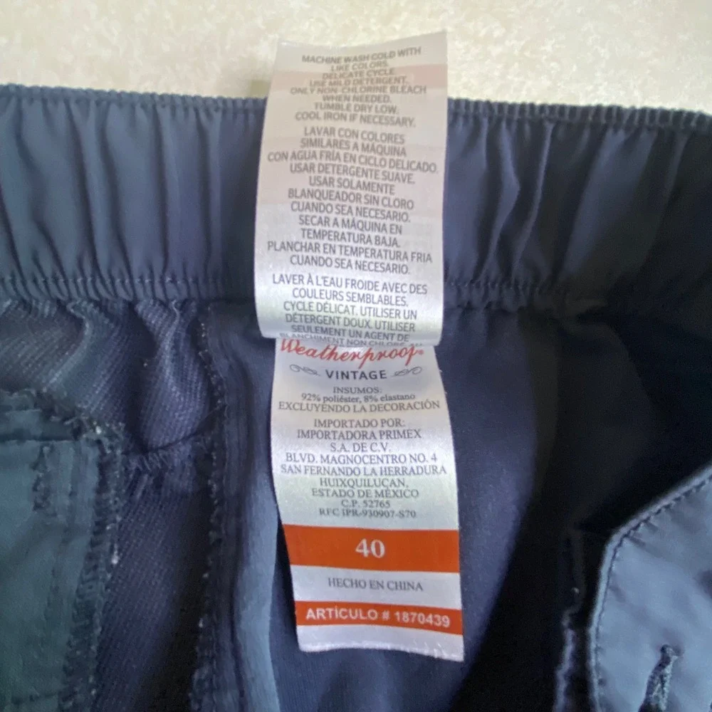 Weatherproof Vintage Mens 40 Utility Shorts Gray Performance Stretch Golf Hiking